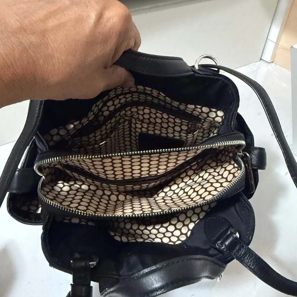 Black and Brown Men’s Convertible Backpack - Croc-Accent Nylon